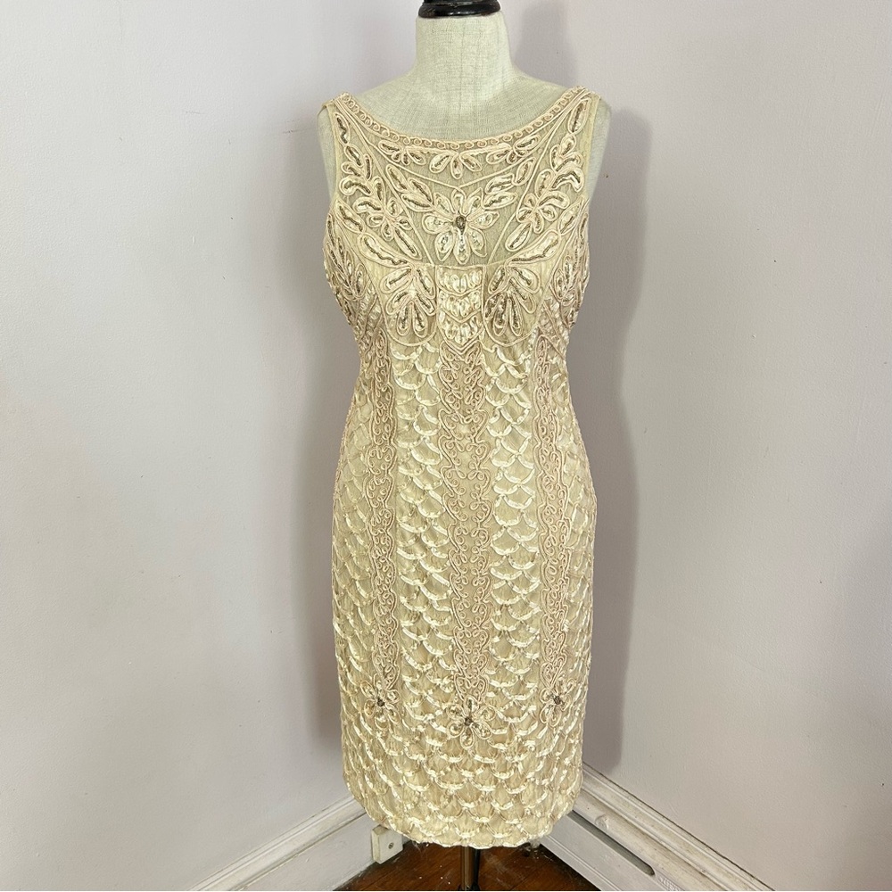 Sue Wong Champagne Blush Nocturne Dress - Size 10